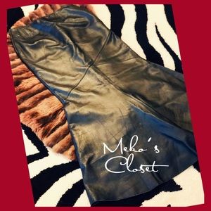 Black leather mermaid skirt